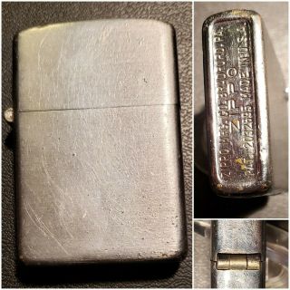 Vintage Zippo/3 Barrel/16 Hole/2032695 Matching Insert Nickel Ww2