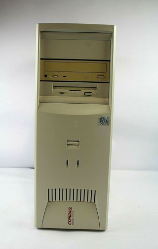 Vintage Compaq Deskpro Pd1000 Series Pc Pentium Iii 550mhz 256mb Ram 10gb Hdd