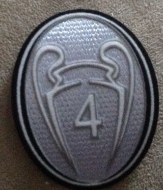 Uefa Champions League Trophy 4 Cup Patch Badge For Real Madrid Soccer Jersey