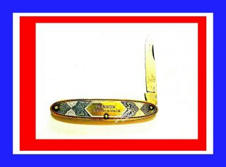 One Of Kind Antique Vintage Pocket Knife Art Nouveau Style Portugal 1950 