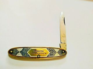 ONE OF KIND Antique Vintage Pocket Knife Art Nouveau style Portugal 1950 ' s 2
