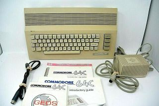 Commodore 64c Personal Computer With Transformer,  Manuals,  & Cable -.
