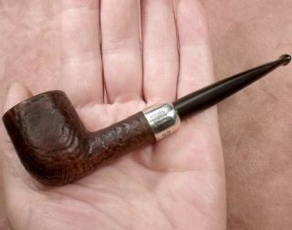 Vintage Dunhill Briar Smoking Pipe 92 With Silver Band