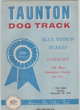 2 1976 Taunton Greyhound Programs Derby Trials And Pl Greer Article