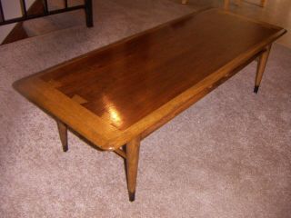 Lane Acclaim Mid Century Modern Coffee Table,  Dovetail Top,  Danish,  Cherry / Wood