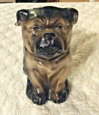 Vintage Bull Mastiff Dog Figural Porcelain Pitcher Germany