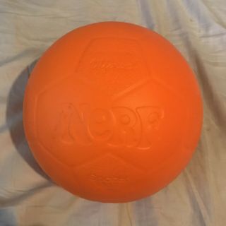Vintage 80’s 90’s Parker Brothers Orange Nerf Soccer Ball Made In U.  S.  A - (24