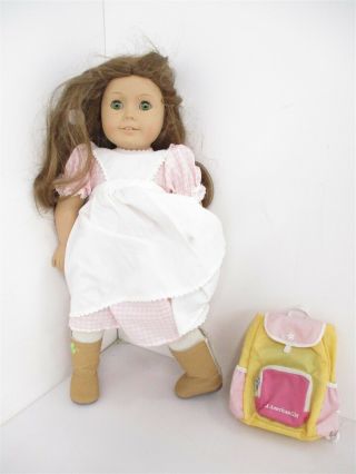 Vintage 2135 1986 Pleasant Company American Girl Doll W/ Backpack & Math Book