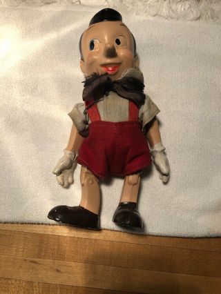Rare Antique Pinocchio Walt Disney Composition Doll Toy Collectible Vintage