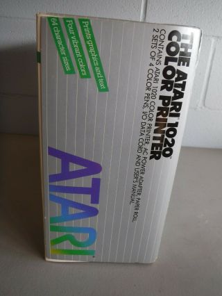 Vintage 1982 Atari 1020 Color Printer W/ Graphics Cassette Software CIB 3