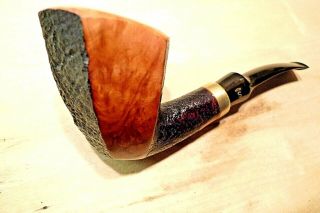 VINTAGE STANWELL HEXAGON BENT WITH BRASS BAND BY S.  BANG 9mm/ FILTER PIPE 2
