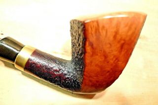 VINTAGE STANWELL HEXAGON BENT WITH BRASS BAND BY S.  BANG 9mm/ FILTER PIPE 3