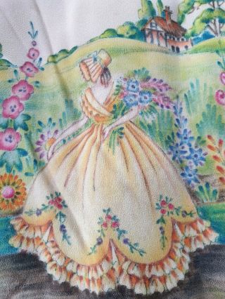 Gorgeous Vintage Nightdress Case Cushion Case Crinoline Lady Hand Painted