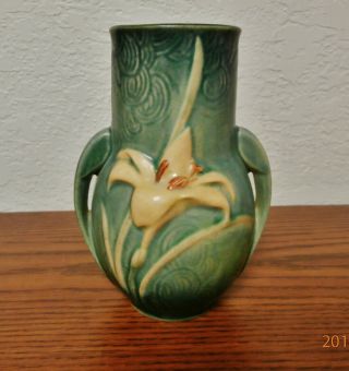 Vintage Roseville Pottery Zephyr Lily Vase 130 - 6 1/2 " Tall