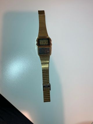 DBC - 611GE Gold Casio Steel Watch DataBank Calculation Digital Vintage Alarm 3