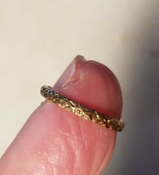 10k Yellow Gold Vintage Baby Ring Siz1/2