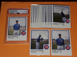 Psa 9 1986 Procards Greg Maddux Rc Rookie W/ Pittsfield Cubs Complete Set