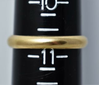 Antique Vtg Pms 14k Yellow Gold 3mm Band Ring 4.  5 Grams Size 10.  75 Wear Or Scrap