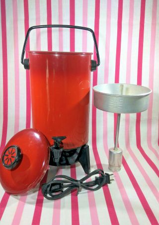 Awesome Vintage Mirro - Matic Electric Coffee Percolator Poppy Red 22 Cup Mod