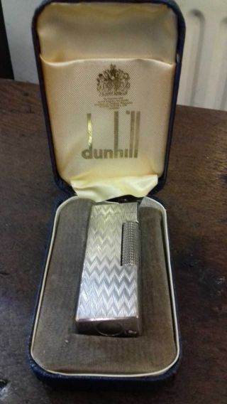 Silver Plated 1960s - 70s Vintage Dunhill Rollergas Lighter