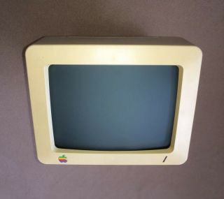 Vintage Apple IIc Monitor Green Monochrome A2M4090 G090H With BIN 3