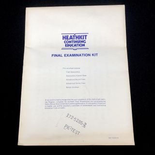 Vtg 1977 Heath Kit Microprocessors Continuing Education Final Exam Ee - 3401