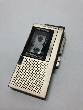 Vintage Olympus Pearlcorder L200 Handheld Microcassette Recorder - 2