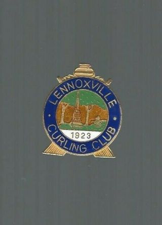 1923 Lennoxville,  Quebec (canada),  Curling Club Pin