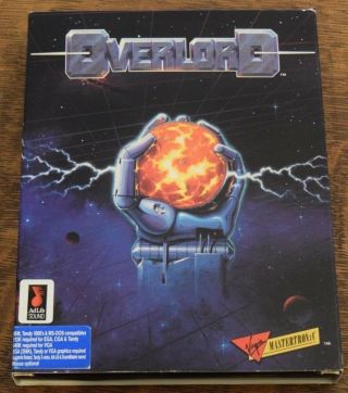 Overlord Big Box Video Game Ibm Tandy 5.  25 " Floppy Disk Vintage