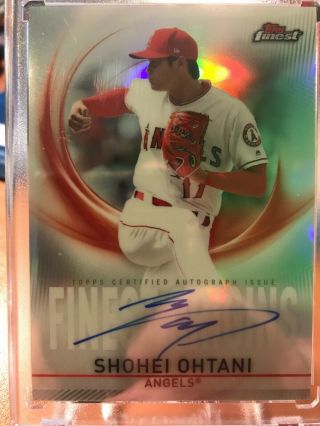 2019 Topps Finest Origins Auto Shohei Ohtani Los Angeles Angels Rare Autograph