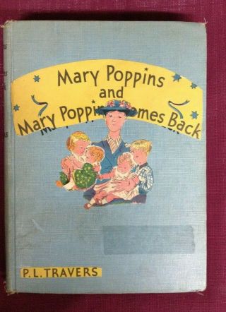 Mary Poppins And Mary Poppins Comes Back 1946 By P.  L.  Travers Rare