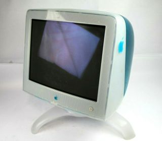 Vintage Apple Studio Display M6496 17 " Crt Vga Monitor - Blueberry