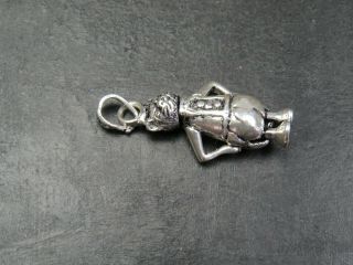VINTAGE STERLING SILVER ARTICULATED CAT PENDANT C.  1990 3