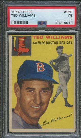 1954 Topps 250 Ted Williams Psa 3 43719912