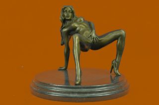 Vintage Female Nude Bronze Statue Sculpture Signed By The Artist Mavchi Figurine