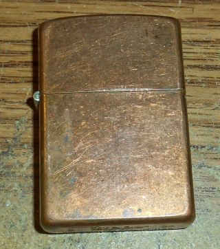 2003 Zippo Solid Copper Full Size Lighter/very Rare