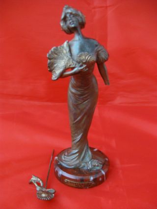 Antique French Bronze Sculpture,  Art Nouveau Statue Cotillion Par Alliot