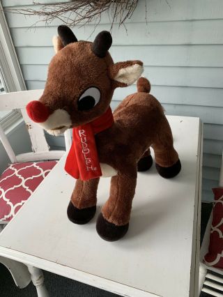 Vintage Large Plush Rudolph Red - Nosed Reindeer Dan Dee Collectors Choice
