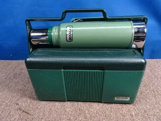 Vintage Stanley Aladdin Thermos Cooler Lunch Box Combo Set Green