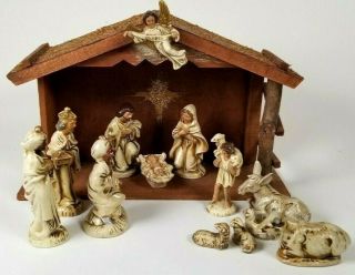 Vintage Nativity Scene Set Ceramic 6 " Tall Figures