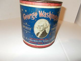 Vintage R.  J.  Reynolds Tobacco Co.  George Washington Cut Plug Tobacco Tin