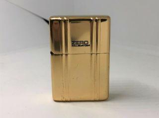 Rare Zippo Limited Edition Zero Halliburton Luggage Case Design Lighter Gold