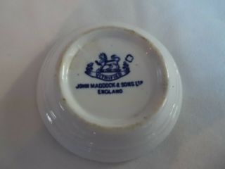 Vintage John Maddock & Sons Blue Willow Individual Butter Pat 2