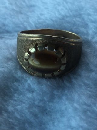 Vintage 10k Gold Cats Eye Ring Size 8.  5