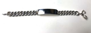 Vintage 47.  4 grams Mens Heavy Mexican Silver ID Bracelet Sterling Silver Mexico 3