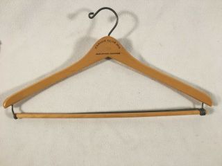 Vintage Wood Wooden Coat Suit Clothes Hanger Canyon Club Inn Palm Springs Ca