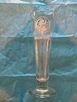 Set Of Twelve Vintage Miller High Life Pilsner Glasses 