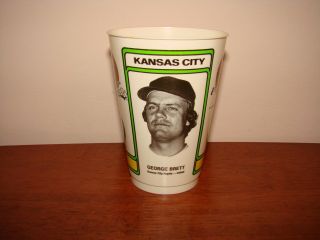 Vintage George Brett 7 - Eleven Plastic Cup - Kansas City Royals - 1978