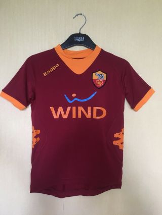 As Roma 2011\2012 Home Football Jersey Camiseta Soccer Maglia Shirt Kappa Kids