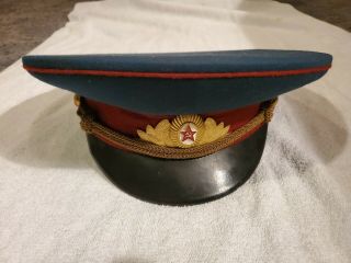Vintage Russian Ussr Military Hat Cap